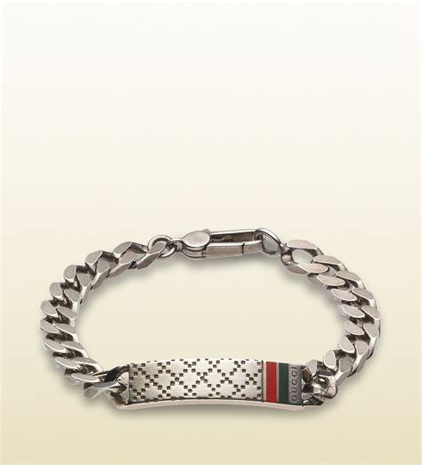 bracelet gucci homme cuir|luxury silver bracelets for men.